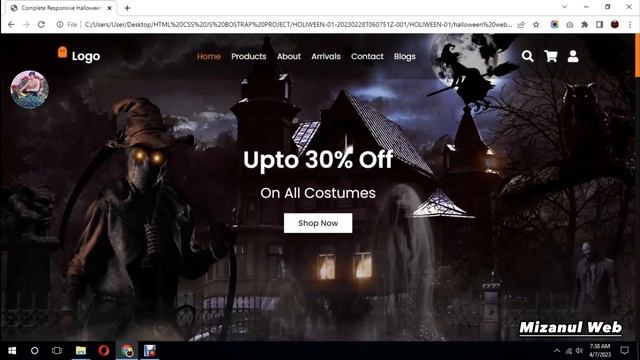 Responsive Hallween E-Commerce Website Design Using HTML, CSS, JavaScript смотреть онлайн
