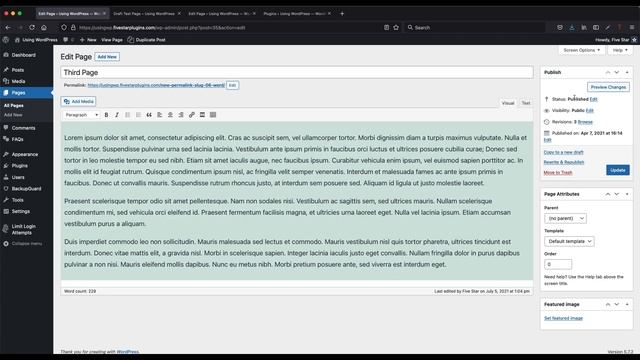 Using WordPress - Set Page as Draft (Classic Editor) смотреть онлайн