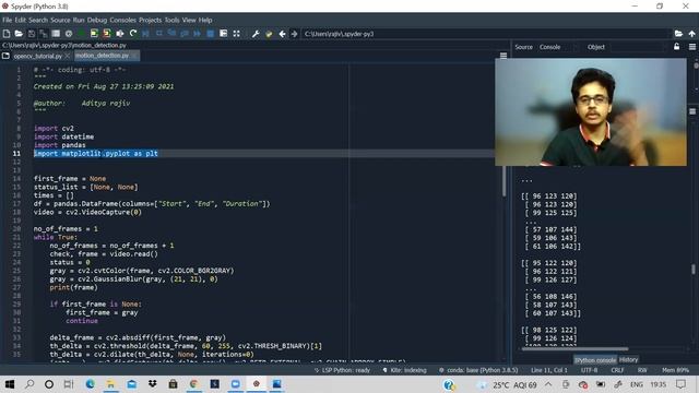 Project 2: Motion Detection visualization | projects for resume | Detailed explanation with code. смотреть онлайн