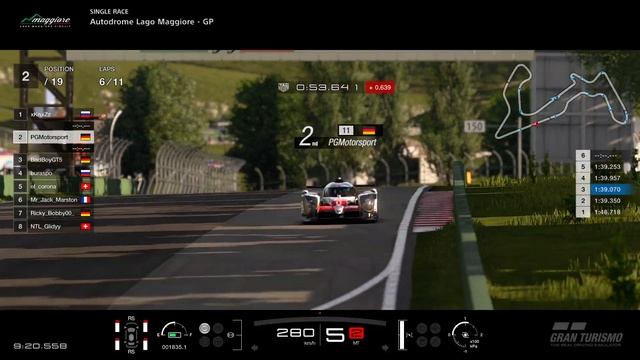 Gran Turismo™SPORT Daily Race 1002 Lago Maggiore Toyota TS050 Hybrid Broadcast смотреть онлайн