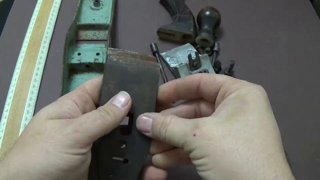 Рубанок из СССР. Полуфуганок металлический с двойным ножом - "Восковский". смотреть онлайн