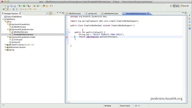 Spring Tutorial 44 - DAO Support Classes смотреть онлайн