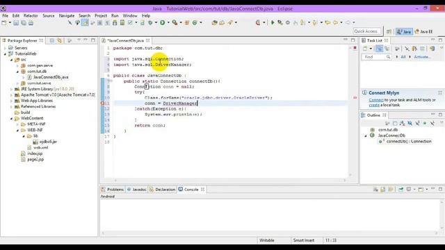 JSP and Servlets #7 - Connecting Oracle Database with servlet смотреть онлайн