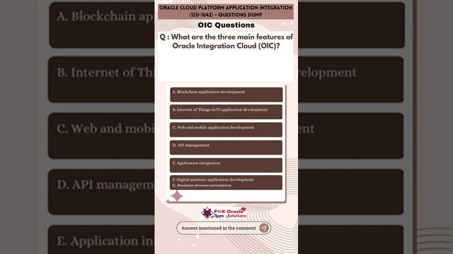 27. Oracle Cloud Platform Application Integration Questions | 1Z0-1042 Questions Dump | OIC questio смотреть онлайн