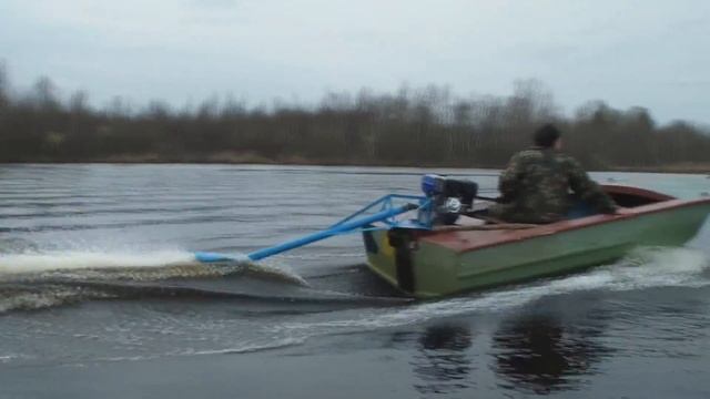Лодочный мотр Болотоход Bawad Long Tail Outboard Mud Motor In Russia