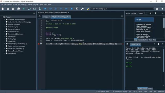 Adaptive Thresholding OpenCV-Python смотреть онлайн