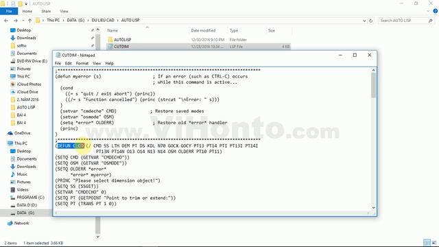 I 2 Cach xem lenh tat trong AutoLisp смотреть онлайн