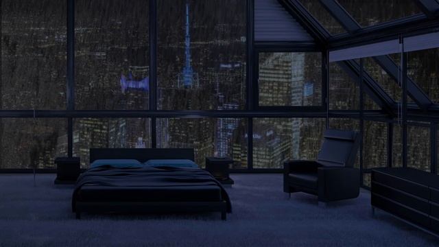 The Sound Of Rain For Sleep - Sleeping In A Million Dollar Apartment In NY - Rain Sleep ASMR