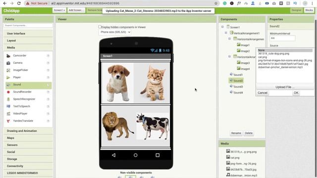 How To Create Educational App For Children's [ Animal Sound App ]