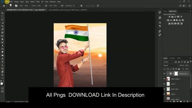 15 August Independence Day special photo editing in photoshop 2020 [HINDI] смотреть онлайн