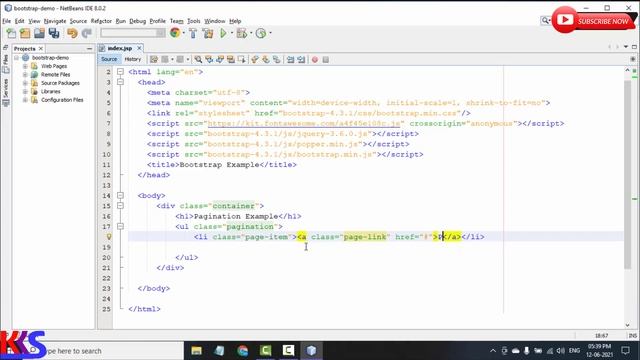 Pagination in Html using bootstrap in Hindi | HTML में Pagination कैसे बनाते हैं | смотреть онлайн