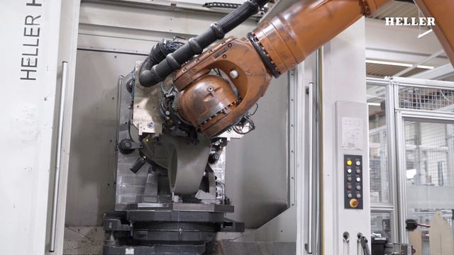 HELLER H 6000 & 8000 with KUKA robot cell | Part handling смотреть онлайн