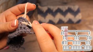 Узор «Зиг-заг цепочками» крючком ? «Zig-zag chains» Crochet pattern