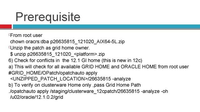 RAC:Oracle12c Clusterware/GRID OCT 2017 PSU Patching Step by Step/ Apply PSU Patch To Cluster 12c смотреть онлайн