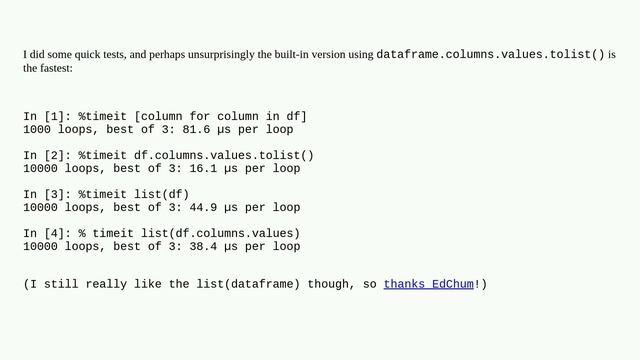 Get a list from Pandas DataFrame column headers смотреть онлайн