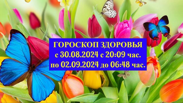 "ГОРОСКОП ЗДОРОВЬЯ с 30.08.2024 по 02.09.2024!!!" смотреть онлайн