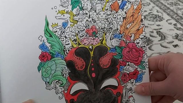 ASMR - Раскраски Антистресс. Жую жвачку, листаю страницы, шепчу :)