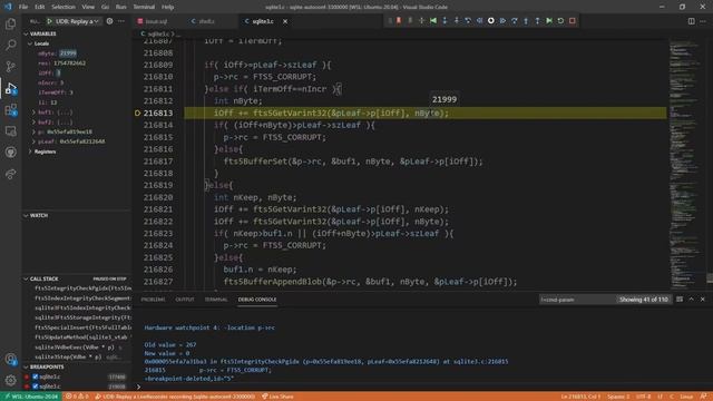 Debugging a data structure corruption in SQLite using time travel debugging смотреть онлайн