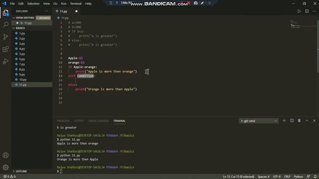 If Statement in python#13 смотреть онлайн