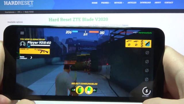 ZTE Blade V2020 - Guns Of Boom Game TEST смотреть онлайн