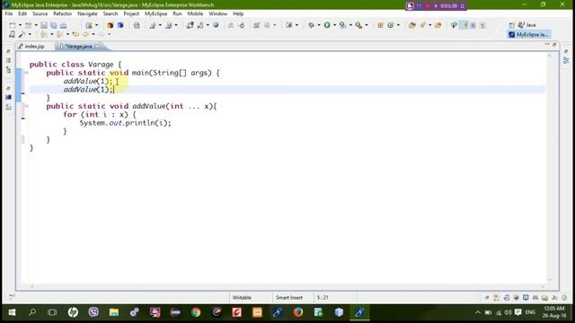 Varage Method in Java. смотреть онлайн
