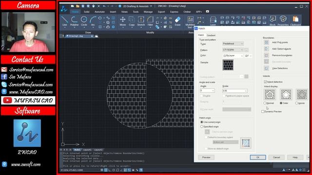 ZWCAD How To Use Hatch Command Tutorial смотреть онлайн