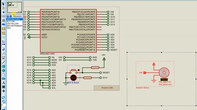 Proteus 8 Visual Designer и Arduino Сервомотор. Программирование Arduino без написания кода часть 3 смотреть онлайн