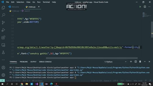Weather App tutorial using python(tkinter) смотреть онлайн