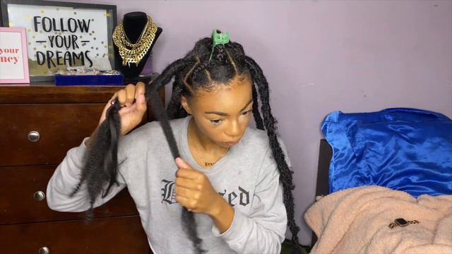 Rihanna inspired JUMBO faux locs // easiest jumbo faux locs tutorial (How-to) *beginner friendly* смотреть онлайн