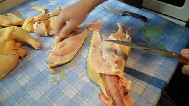 Бройлеры , разделка тушки. смотреть онлайн