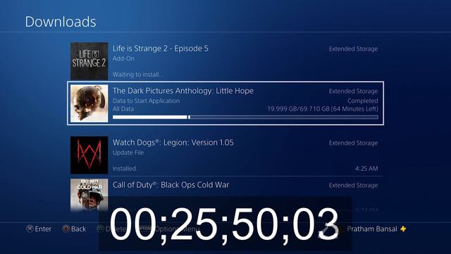Downloading Dark Pictures Little Hope at 200Mbps on PS4 Pro (Tata Sky Fiber Optics Internet) смотреть онлайн
