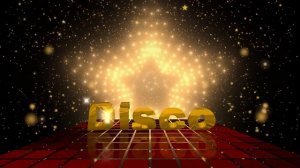 Футаж дискотека с 3D танцующими титрами: DISCO. Вариант 8