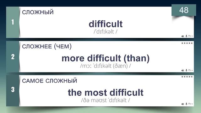 100 Слов Степени сравнения в Английском языке. смотреть онлайн