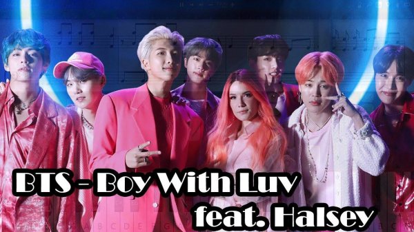 BTS (방탄소년단) '작은 것들을 위한 시 (Boy With Luv) feat. Halsey [Piano Tutorial | Sheets | MIDI] Synthesia