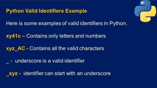Python Identifier | Identifier in Python смотреть онлайн