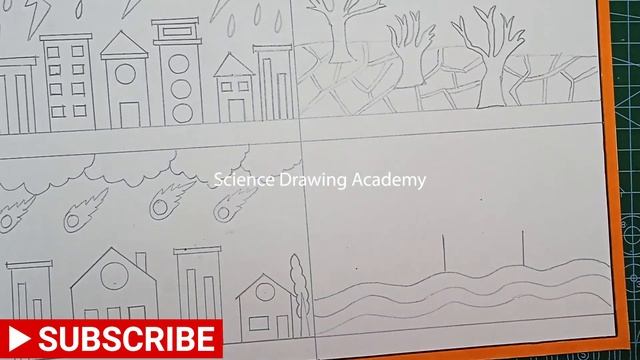natural disasters drawing simple and easy way - science drawing academy смотреть онлайн