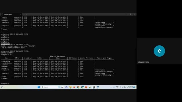 SQL Tutorial for Beginners Part 2 | Full SQL Course | SQL Training | PostgresSQL | Edso Services смотреть онлайн