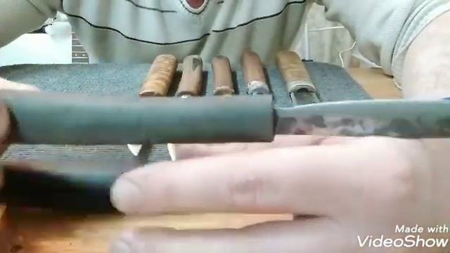 Стабилизация рукоятий , льняное масло+воск смотреть онлайн
