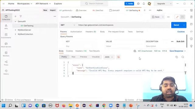 How to Generate API Key for Postman API Testing Part-7 смотреть онлайн