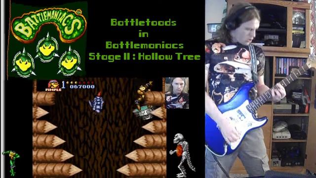 Battletoads in Battlemaniacs Stage 2 : Hollow Tree Guitar playthough. смотреть онлайн