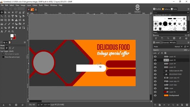 Facebook Page Cover | Food Banner Design | GIMP tutorial in HINDI смотреть онлайн