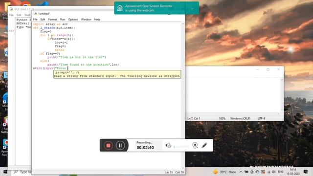 Linear Search In Python Idle||Data Structure Algorithm||Makaut||Mca Talkss смотреть онлайн