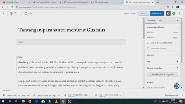 CARA MENGGANTI FOTO DAN MEMPOSTING TULISAN DI WORDPRESS!! смотреть онлайн