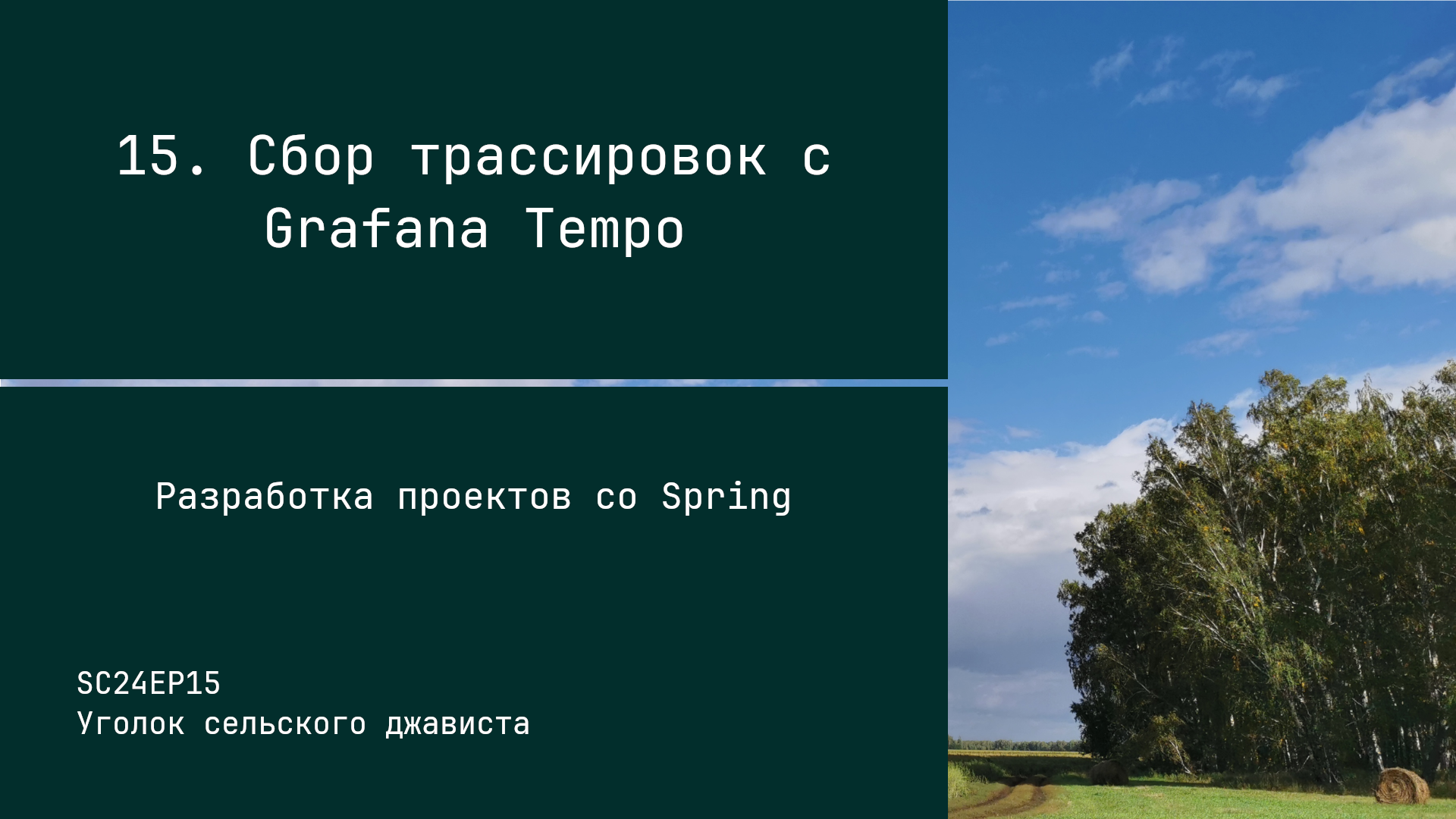 SC24EP15 Сбор трассировок с Grafana Tempo - Разработка проектов со Spring смотреть онлайн