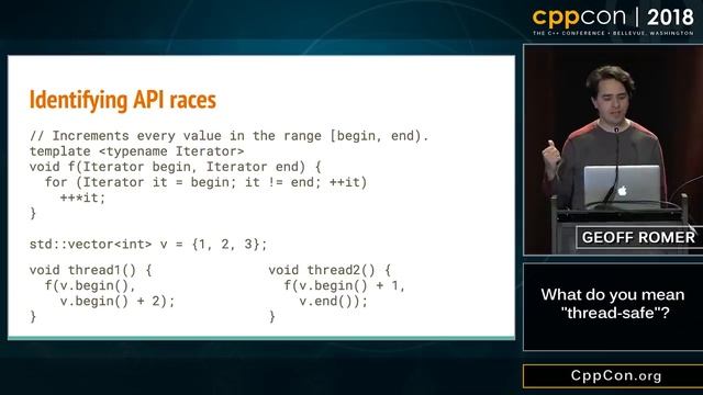 CppCon 2018: Geoffrey Romer “What do you mean "thread-safe"?” смотреть онлайн