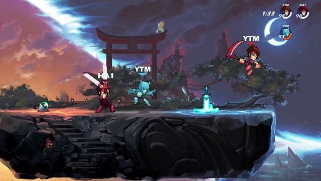 Insane Double Jiro 17 hits team combo (Brawlhalla) смотреть онлайн