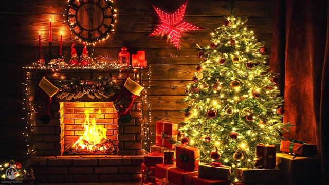 24/7 Christmas Fireplace Music ? Relaxing Christmas Music Ambience ?? Crackling Christmas Fireplace