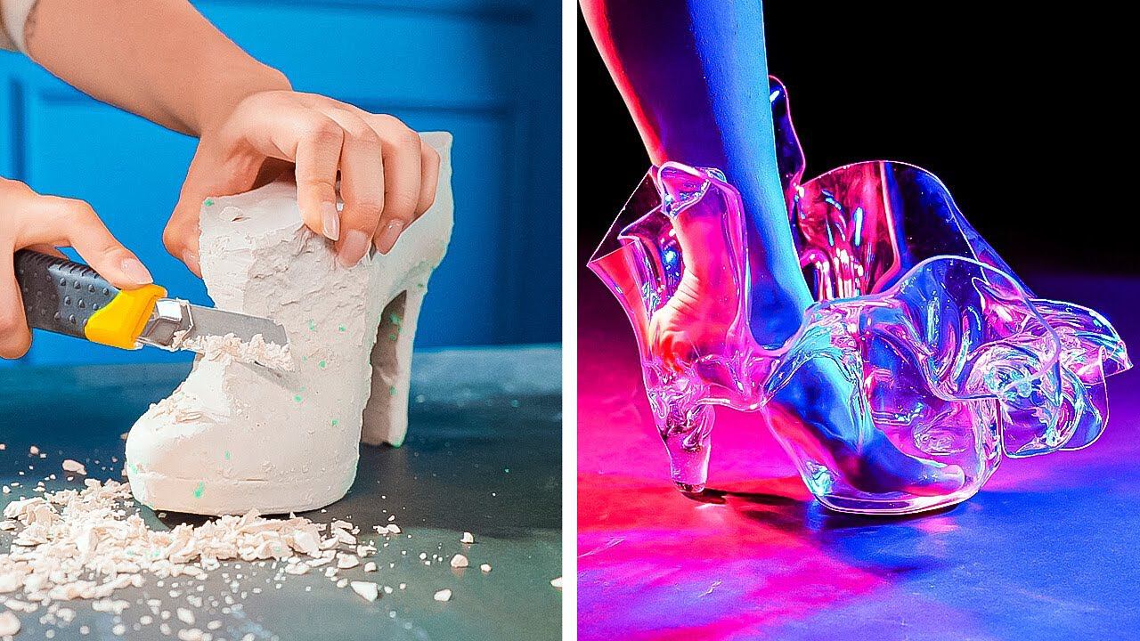 МОДНАЯ ОБУВЬ РУЧНОЙ РАБОТЫ || ПОТРЯСАЮЩИЙ АПГРЕЙД ОБУВИ смотреть онлайн