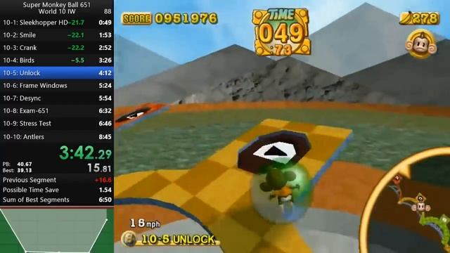 Super Monkey Ball 651 World 10 speedrun in 6:37 смотреть онлайн