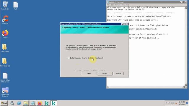 How to upgrade the Kaspersky Security Center 11 to version 12.2 смотреть онлайн
